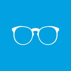 Eyeglasses white icon