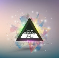 Cyber monday banner colorful style element for your design vector