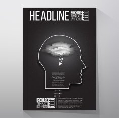 Business templates for brochure flyer or booklet Concept of human