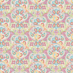 Seamless color paisley pattern