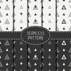 Set of line hipster seamless pattern with triangle Wrapping paper N2