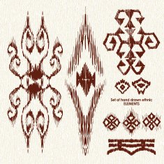 Set of orient pattern big elements
