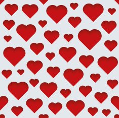 Hearts 3D Seamless Wallpaper Pattern N3