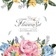 elegant flowers card template