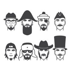 man faces set N2