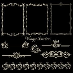 Set of Decorative Vintage frames
