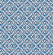 Blue abstract seamless pattern with interweave lines Vector