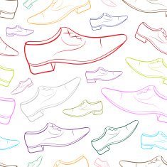 Seamless color contours male shoe 2