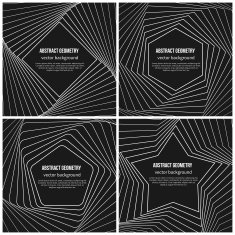 Abstract vector background with simple geometric shapes in linear style