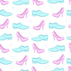 Seamless male and female shoes