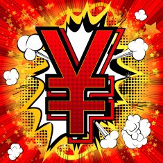 Yen comic book style symbol N2