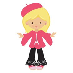 French girl vector illustration N4