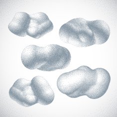 Clouds Halftone style
