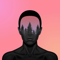 Double Exposure vector beauty Woman