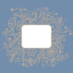 Artistic bright card with floral pattern N2