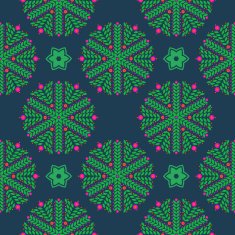 Seamless pattern of snowflakes N3