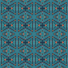 Seamless pattern of snowflakes N4