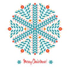 Abstract design with snowflakes
