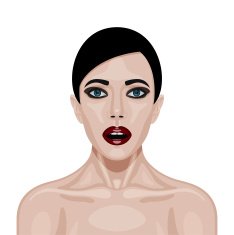 Surprised Woman Face with big Eyes