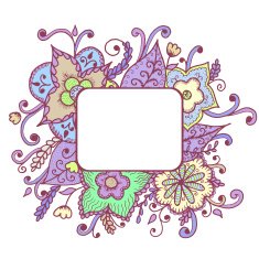 Artistic bright card with floral pattern N4
