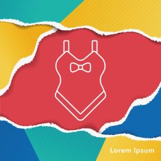 swim suit line icon
