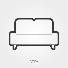 Simple Household Web Icons Upholstered furniture