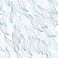 leaves on a white background vector seamless abstract hand-drawn