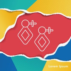 earring line icon