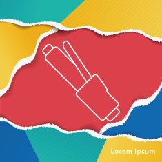 Hair curlers line icon