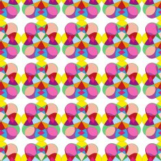 Abstract kaleidoscope on white background Vector seamless patte