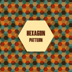 Retro geometric hexagon seamless pattern N3