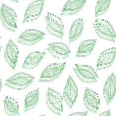 green leaves on a white background vector seamless abstract hand N2