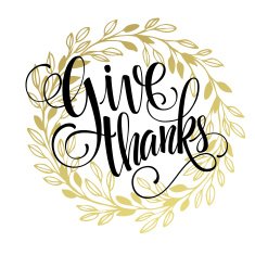 Thanksgiving - gold glittering lettering design Vector illustration N12