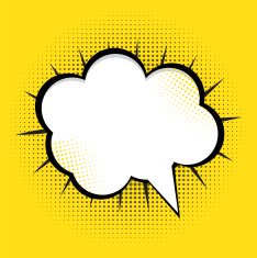 Speech Bubble Pop Art Background Vector N6