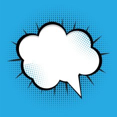 Speech Bubble Pop Art Background Vector N7