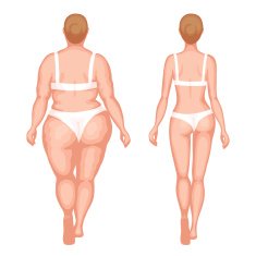 Thick woman and slender N2