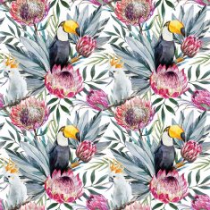 Vector tropical protea pattern N2
