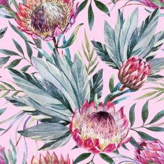 Vector tropical protea pattern N4