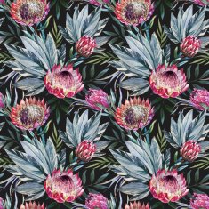 Vector tropical protea pattern N6