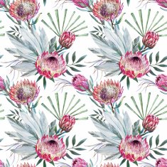 Vector tropical protea pattern N12