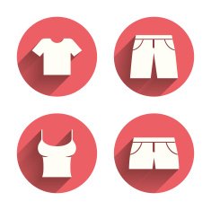 Clothes signs T-shirt and pants with shorts N4