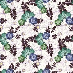 Beautiful floral pattern Seamless Flowers Bright buds leaves flowers