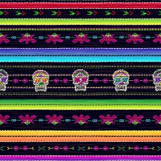 Seamless mexican pattern with Catrina`s skull