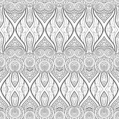 Vector Seamless Abstract Black and White Tribal Pattern N101