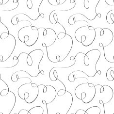 Black and white curves Seamless pattern
