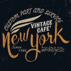 new york vintage motor typographic for t-shirt design tee graphi