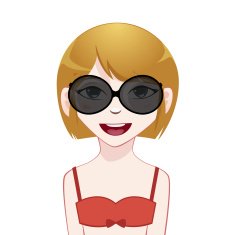 Girl vector avatar N2