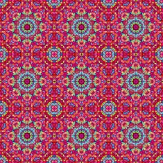 Ornamental seamless pattern Abstract red geometrical vector bac