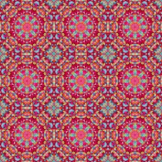Ornamental seamless pattern Abstract red geometrical vector
