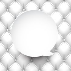 Paper white round speech bubble